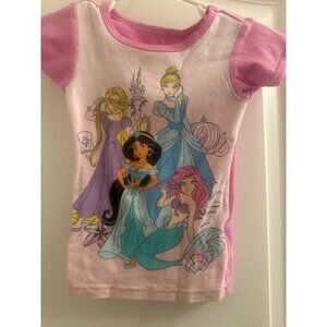 Disney Princess Toddler Girls T-Shirt 3T Pink Short Sleeve Cotton